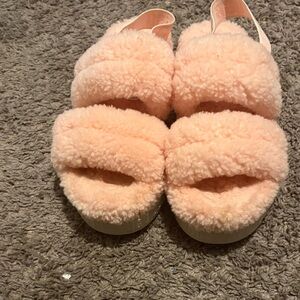 Pink fuzzy UGG